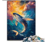 Puzzle da 1000 pezzi con balena misteriosa, perfetto per adolescenti, per rafforzare i legami familiari, rompicapo e regalo fai da te per la casa (dimensioni 50x75cm)
