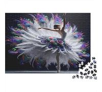 Puzzle da 1000 pezzi con ballerina e ali di piume, gioco educativo per adulti, bellissima decorazione, difficile e stimolante, ideale per compleanni maschili e femminili, 70x50 cm.
