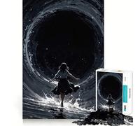 Puzzle da 1000 pezzi con ballerina e buco nero,gioco di squadra,allenamento mentale,gioco rilassante,decorazione natalizia da parete 38x52cm