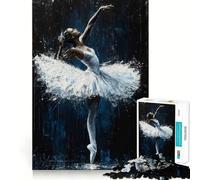 Puzzle da 1000 pezzi con ballerina,poster moderno,taglio preciso,arte,gioco stimolante per la mente,divertimento nel tempo libero,decorazione natalizia,regalo (38x26cm)