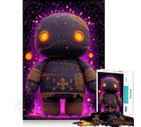 Puzzle da 1000 pezzi con bambola voodoo dagli occhi luminosi,ideale per adolescenti,gioco di memoria e logica,con incastro e pezzi che non si staccano,perfetto da portare in viaggio Gioco,ideale