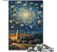 Puzzle da 1000 pezzi con banconote da un dollaro raffiguranti il cielo notturno,regali per adolescenti,giocattoli educativi per l'apprendimento,giochi per famiglie,adatti per la decorazione della