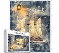 Puzzle da 1000 pezzi con barca a vela in tempesta per adulti, con fulmini, sfidanti, giochi di attività per la famiglia, colorati, fai da te, per decorazioni domestiche, regali, 50 x 68 cm