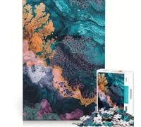 Puzzle da 1000 pezzi con barriera corallina dorata, gioco per tutta la famiglia, attività divertenti da fare a casa, compleanno e Natale 38x52cm