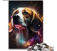 Puzzle da 1000 pezzi con Beagle Fantasy in legno, perfetto come decorazione fai da te o regalo di compleanno, 50x75cm, gioco decorativo fai da te stimolante, giocattolo interattivo per famiglie