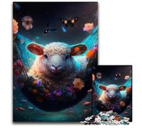Puzzle da 1000 pezzi con bellissime pecorelle, per adulti, gioco interattivo per famiglie, regalo artigianale con opere d'arte colorate, 50x75CM/19,68x29,52 pollici