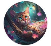 Puzzle da 1000 pezzi con bellissimi ocelot per adulti, rompicapo stimolante per adolescenti, divertente serata di giochi in famiglia (67,5x67,5cm)