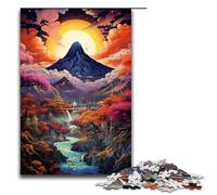 Puzzle da 1000 pezzi con bellissimi paesaggi giapponesi colorati per adulti puzzle in legno ottimo regalo per Natale 75x50 cm