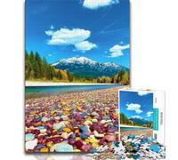 Puzzle da 1000 pezzi con bellissimo fiume di montagna puzzle da 1000 pezzi per adolescenti gioco stimolante e gioco per famiglie regali di Babbo Natale segreto (26x38cm)