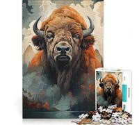 Puzzle da 1000 pezzi con bisonti e pianure, gioco educativo, divertente antistress, per rafforzare l'amore tra le coppie 38x26cm
