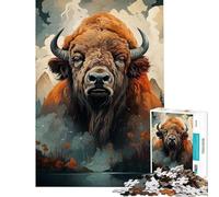 Puzzle da 1000 pezzi con bisonti e pianure ideale per ragazzi stimola la memoria e rappresenta una sfida educativa Regalo perfetto per amici e familiari 50x75cm