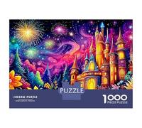 Puzzle da 1000 pezzi con bordo floreale Nebula, puzzle impossibile, perfetto per il relax, 100% cartone riciclato, decorazione da parete, 38 x 26 cm, 1000 pezzi