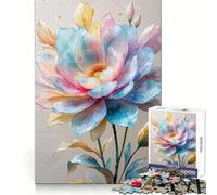 Puzzle da 1000 pezzi con bouquet di fiori ad acquerello per adolescenti, ideale per sviluppare le capacità di ragionamento, un'oasi di serenità e un regalo premuroso (50x75cm)