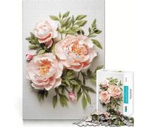 Puzzle da 1000 pezzi con bouquet di peonie per adolescenti, ideale per migliorare la memoria, rilassarsi e divertirsi Bordo preciso Regalo creativo (38x26cm)