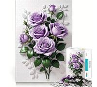 Puzzle da 1000 pezzi con bouquet di rose per adulti, ideale per migliorare la memoria, alleviare l'ansia e creare un design artistico (38x26cm)
