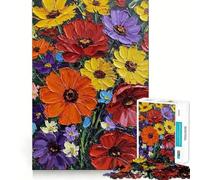 Puzzle da 1000 pezzi con bouquet floreale vibrante,ideale per adulti,un gioco stimolante per,con tagli precisi e allineamento perfetto Divertimento assicurato per tutta,perfetto per una serata