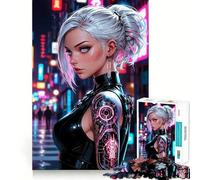 Puzzle da 1000 pezzi con braccio robotico per tatuaggi di Sonya per adulti e ragazzi gioco di logica solido silenzioso e divertente taglio di precisione Babbo Natale scegli il tuo desiderio (38x26cm)