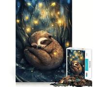 Puzzle da 1000 pezzi con bradipo addormentato nella foresta, ideale per adulti, con design logico, per un piacevole svago, bordi netti e un regalo delizioso 50x75cm