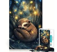 Puzzle da 1000 pezzi con bradipo addormentato nella foresta, ideale per ragazzi Gioco di logica, passatempo rilassante, taglio perfetto, regalo classico 38x26cm