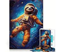 Puzzle da 1000 pezzi con bradipo astronauta per adulti e ragazzi, ideale per migliorare la memoria, per un relax leggero e piacevole, con tagli netti e un regalo delizioso 50x75cm
