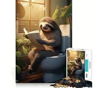 Puzzle da 1000 pezzi con bradipo e giornale per adolescenti, gioco di logica, passatempo rilassante, taglio perfetto, regalo classico 38x52cm