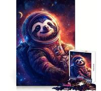Puzzle da 1000 pezzi con bradipo esploratore spaziale per adulti, gioco di logica, divertimento rilassante, pezzo da collezione artistico dal taglio preciso (50x75cm)