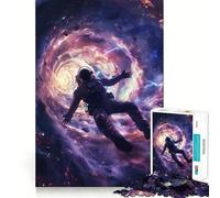 Puzzle da 1000 pezzi con buco nero,astronauta e incastro perfetto,attività di gioco intelligente,divertimento per il tempo libero,regalo di compleanno 38x52cm