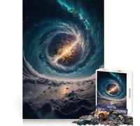 Puzzle da 1000 pezzi con buco nero e vortice oceanico per adulti, un rompicapo per il benessere mentale, un regalo perfetto per il compleanno (50x75cm)