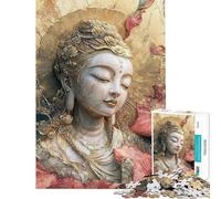 Puzzle da 1000 pezzi con Buddha della Serenità Dorata ideale per adolescenti perfetto per passare il tempo durante le vacanze a casa un'attività stimolante e antistress 38x52cm