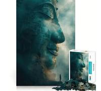 Puzzle da 1000 pezzi con Buddha in meditazione,bordi lisci,gioco divertente e rilassante,ideale come regalo di compleanno (50x75cm)