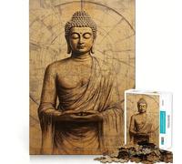 Puzzle da 1000 pezzi con Buddha in meditazione,incastro perfetto,sfida mentale,gioco per il tempo libero,divertente regalo di compleanno (38x52cm)