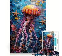 Puzzle da 1000 pezzi con calamaro e stella marina, ideale per ragazzi, un gioco che stimola la mente e crea un'atmosfera rilassante e divertente Regalo perfetto 50x75cm