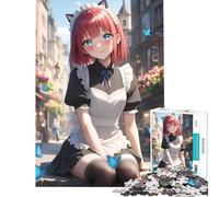 Puzzle da 1000 pezzi con cameriera anime in città Un gioco avvincente per coltivare la pazienza rilassante che stimola l'analisi e la logica Un'opera d'arte un regalo perfetto (dimensioni 38x52cm)