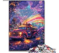 Puzzle da 1000 pezzi con camion e cielo notturno, gioco creativo per famiglie e decorazioni per la casa, regalo di Natale perfetto per adolescenti, 50x75cm