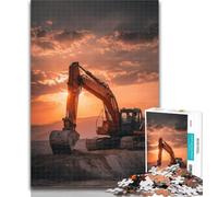 Puzzle da 1000 pezzi con camion escavatore per adolescenti, giochi educativi, decorazioni per la casa, ideali come regalo per tutta la famiglia, 26x38cm