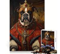 Puzzle da 1000 pezzi con cane boxer, il re, per adolescenti, ideale per esercizi mentali, momenti di relax, con chiusura a incastro, un bel regalo (38x52cm)