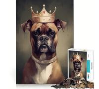 Puzzle da 1000 pezzi con cane boxer,opera d'arte visionaria e dai tagli precisi,gioco stimolante per la mente,divertimento per il tempo libero,decorazione natalizia,regalo (38x52cm)