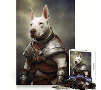 Puzzle da 1000 pezzi con cane Bull Terrier vichingo per adulti, stimolante per la concentrazione, ideale per il tempo libero, con bordi precisi e perfetto come regalo (38x52cm)