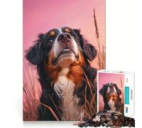 Puzzle da 1000 pezzi con cane da montagna bernese,gioco di precisione e cognitivo,ideale per il tempo libero e come regalo di Natale (50x75cm)