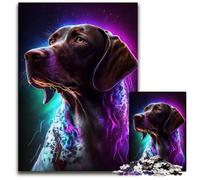 Puzzle da 1000 pezzi con cane e fulmine colorato per adulti, adolescenti e famiglie, perfetto come decorazione fai da te e sfida rompicapo 50x75CM/19,68x29,52 pollici