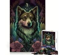 Puzzle da 1000 pezzi con cane pastore australiano per adolescenti, ideale per sviluppare capacità analitiche, per il tempo libero consapevole e per le vacanze (38x26cm)