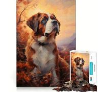 Puzzle da 1000 pezzi con cane San Bernardo per ragazzi, stimolante per la mente, ideale per il tempo libero, con bordi precisi e un regalo originale 50x75cm