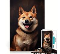 Puzzle da 1000 pezzi con cane Shiba Inu per adolescenti, gioco intelligente per momenti di condivisione, immagine da assemblare, opera d'arte 38x52cm