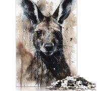 Puzzle da 1000 pezzi con canguro, icona australiana, per adulti, difficoltà elevata, rafforza i rapporti tra i membri della famiglia, 1000 pezzi (75x50 cm)
