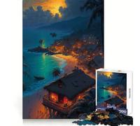 Puzzle da 1000 pezzi con capanna sulla spiaggia per ragazzi Pensa che il tempo dedicato all'allenamento sia ben speso Bordi definiti Regalo festivo (50x75cm)