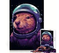 Puzzle da 1000 pezzi con capibara, astronauta e galassia, ideale per adolescenti Un regalo significativo per il tempo libero e la fuga dalla realtà (50x75cm)