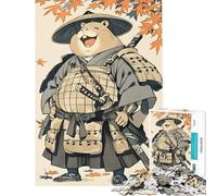 Puzzle da 1000 pezzi con capibara samurai e foglie autunnali Gioco educativo di logica e analisi adatto a persone dai 14 anni in su 50x75cm