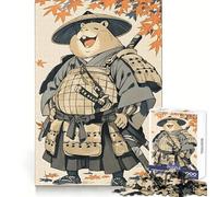 Puzzle da 1000 pezzi con capibara samurai e foglie autunnali, ideale per stimolare la memoria, rilassare la mente e divertirsi Taglio liscio Regalo di compleanno (50x75cm)