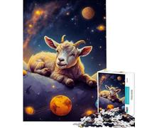 Puzzle da 1000 pezzi con capretta sdraiata gioco educativo giocattolo avvincente per coltivare la pazienza opera d'arte regalo analisi e logica (dimensioni 38x26cm)