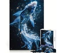 Puzzle da 1000 pezzi con carpe koi celestiali per adolescenti,stimola la memoria,rilassante,con bordi precisi,un'ottima idea regalo (38x52cm)